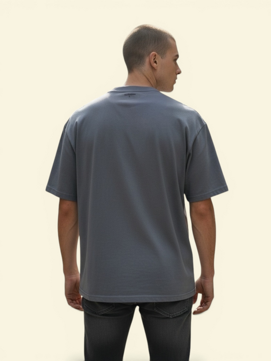 Heavyweight Boxy Tee (260GSM) - Slate Dark Grey 100% Cotton