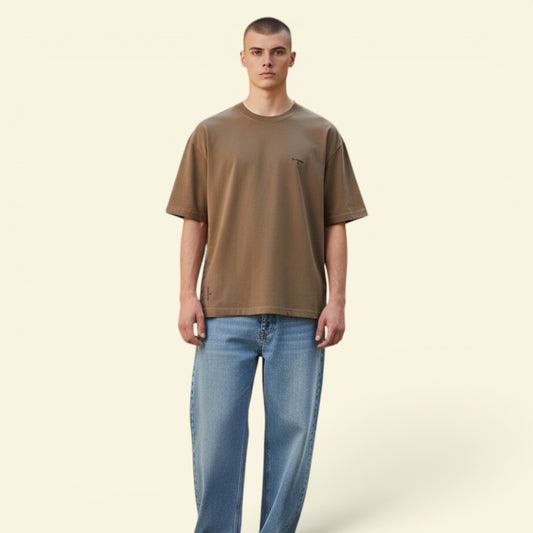 Heavyweight Boxy Tee (260GSM) - Rich Coffee 100% Cotton