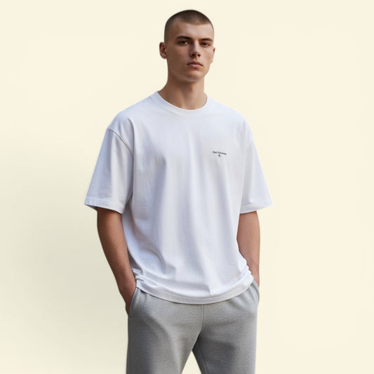Heavyweight Boxy Tee (260GSM) - Crisp White 100% Cotton