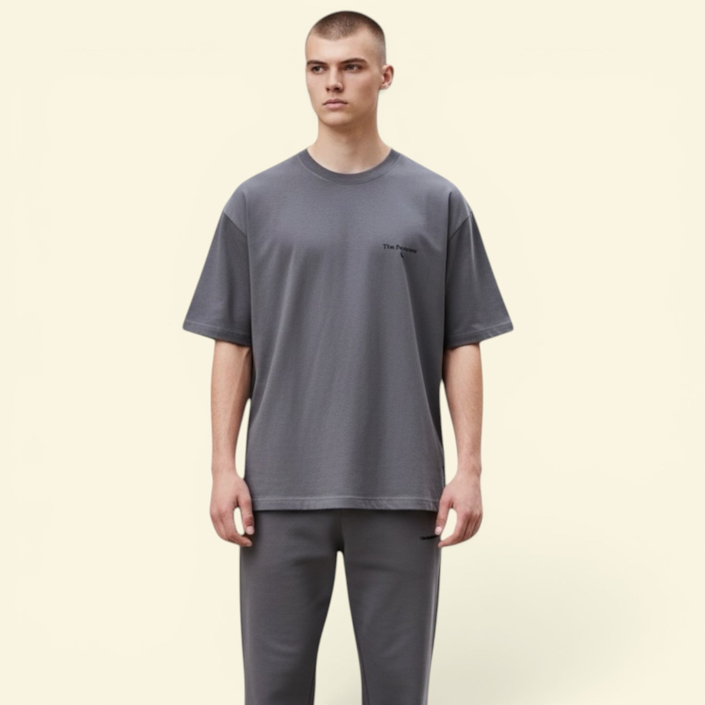 Heavyweight Boxy Tee (260GSM) - Slate Dark Grey 100% Cotton